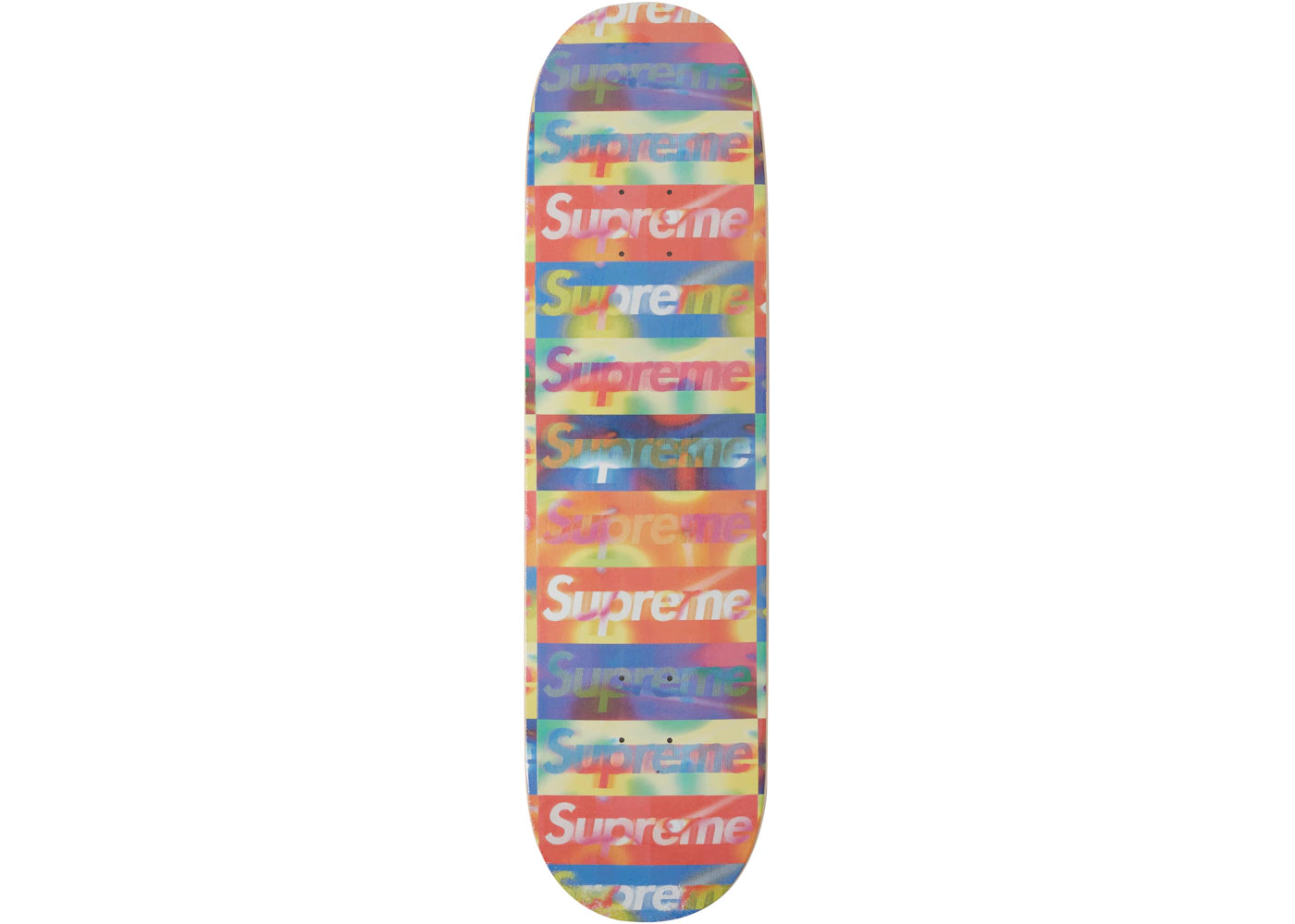 Supreme Distorted Logo Skateboard Deck Yellow -1