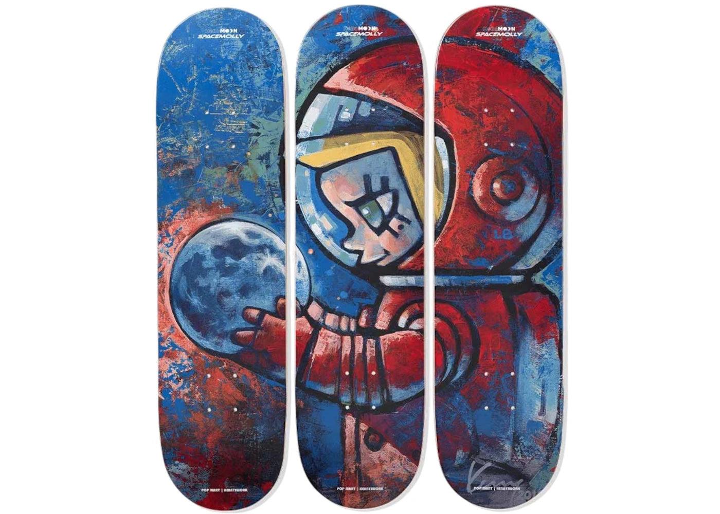 Pop Mart MEGA SPACE MOLLY Hello, Moon Skateboard Deck Set -1
