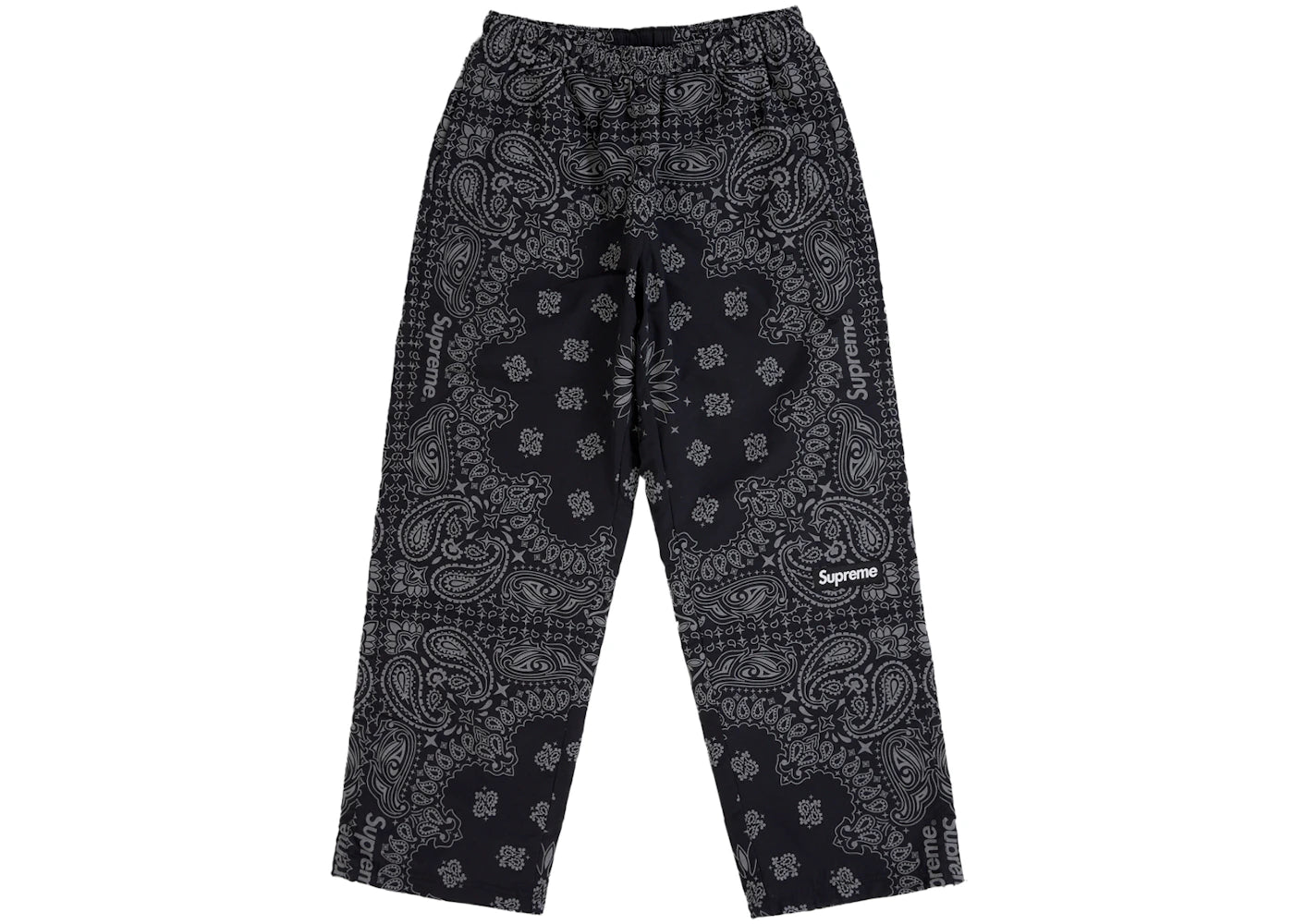 Supreme Reflective Bandana Track Pant Black -1