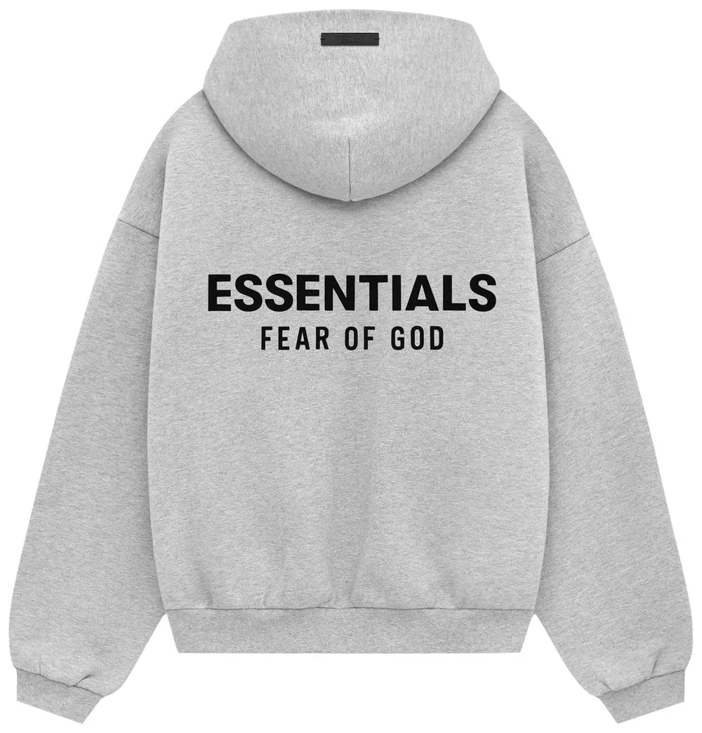 Fear of God Essentials Kids Fleece Hoodie Light Heather Gray