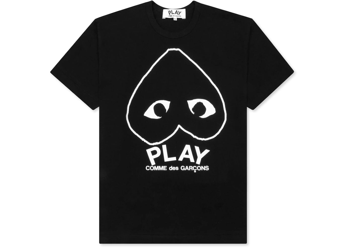 Comme des Garcons Play Inverted Outline Heart T-shirt Black -1