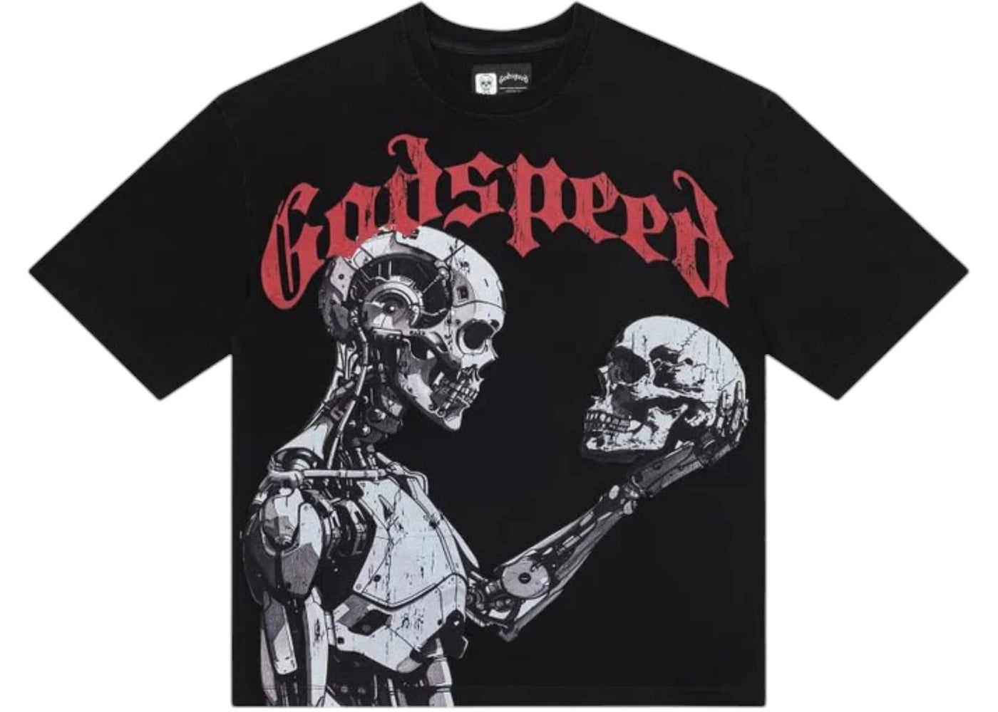 Godspeed Mankind vs AI III T-shirt Black/Red -1