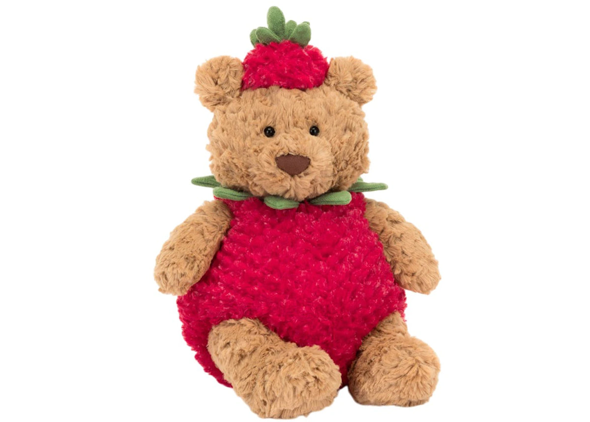 Jellycat Bartholomew Bear Strawberry Plush -1