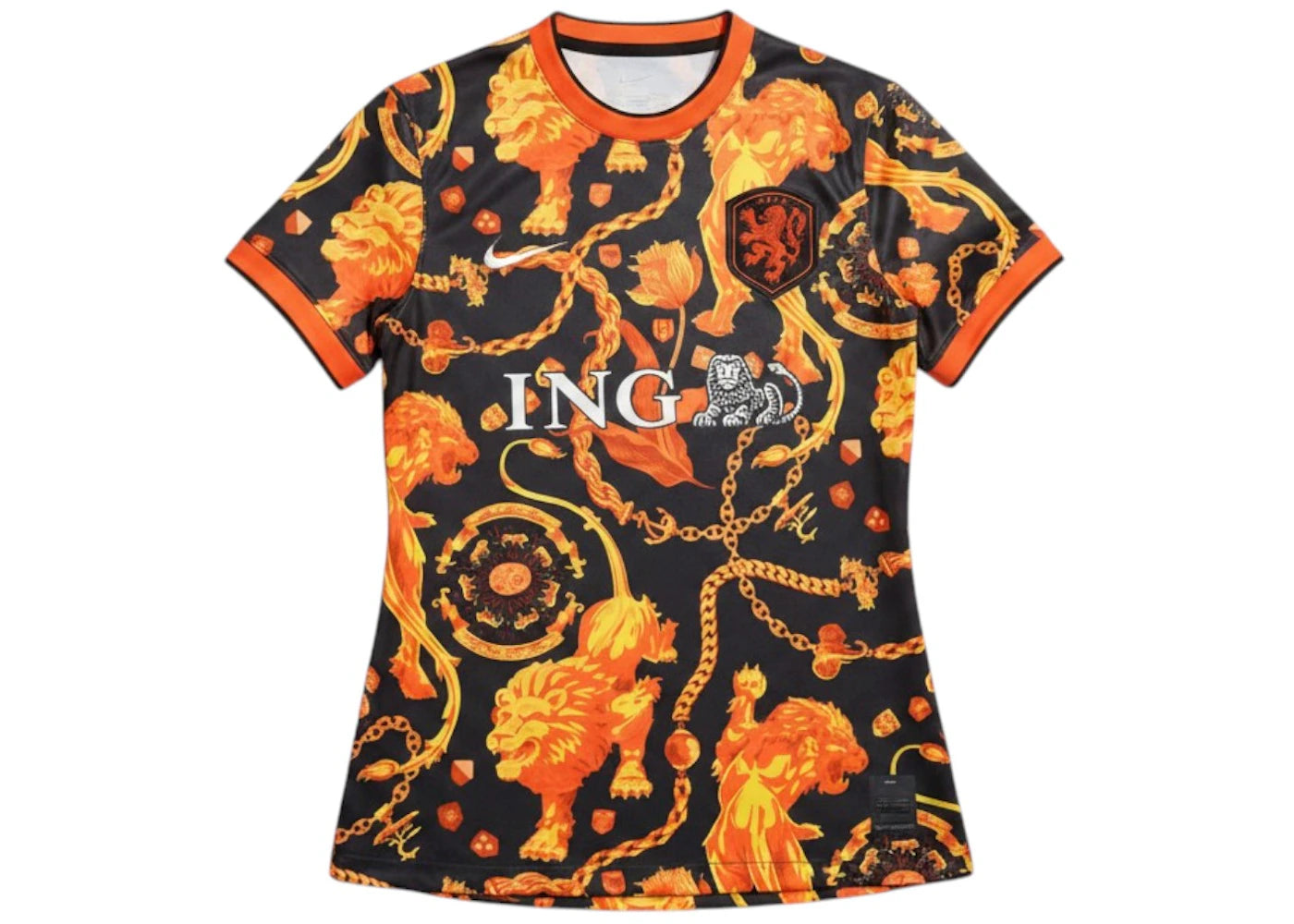 Nike Women's x Patta Netherlands Academy Pro Lion Jersey Black/Orange -1