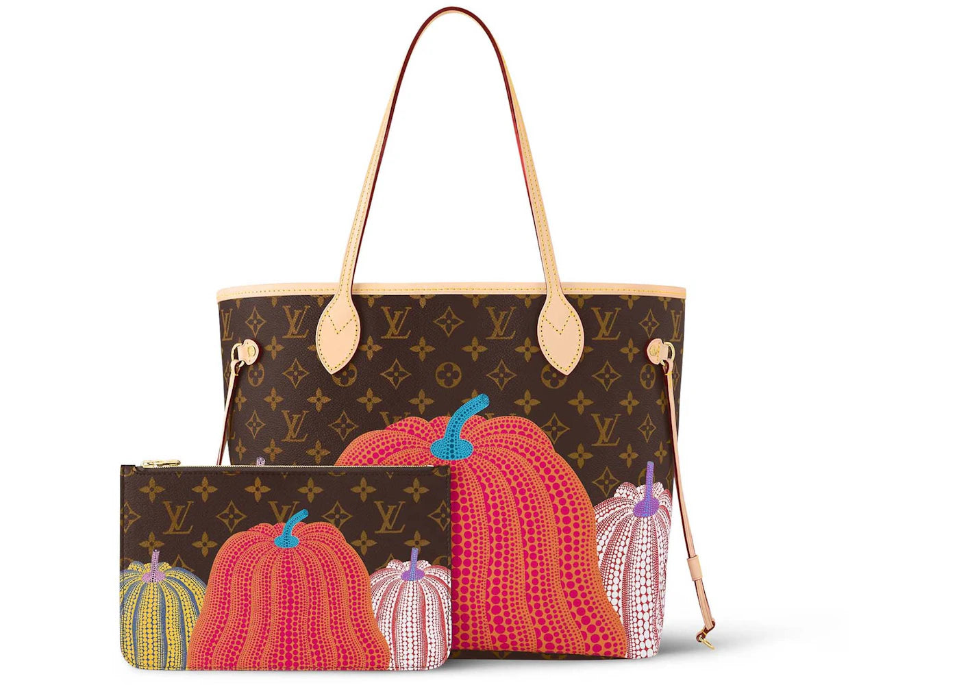 Louis Vuitton LV x YK Neverfull MM Pumpkin Print -1