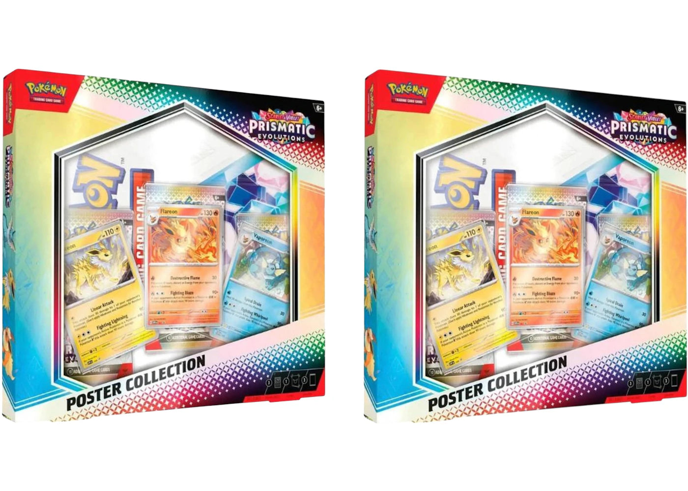 Pokémon Scarlet & Violet Prismatic Evolutions Poster Collection 2x Lot -1