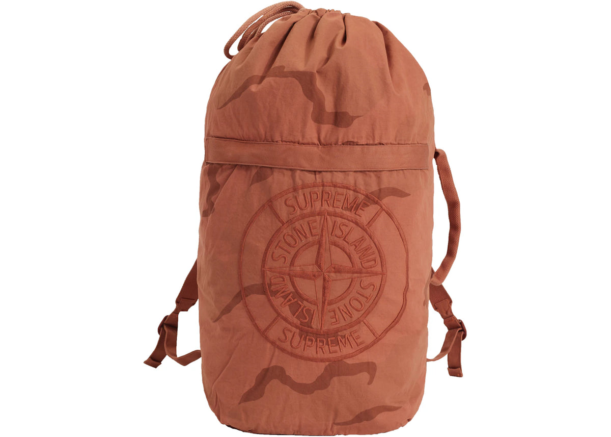 Supreme Stone Island Camo Backpack Coral Camo -1