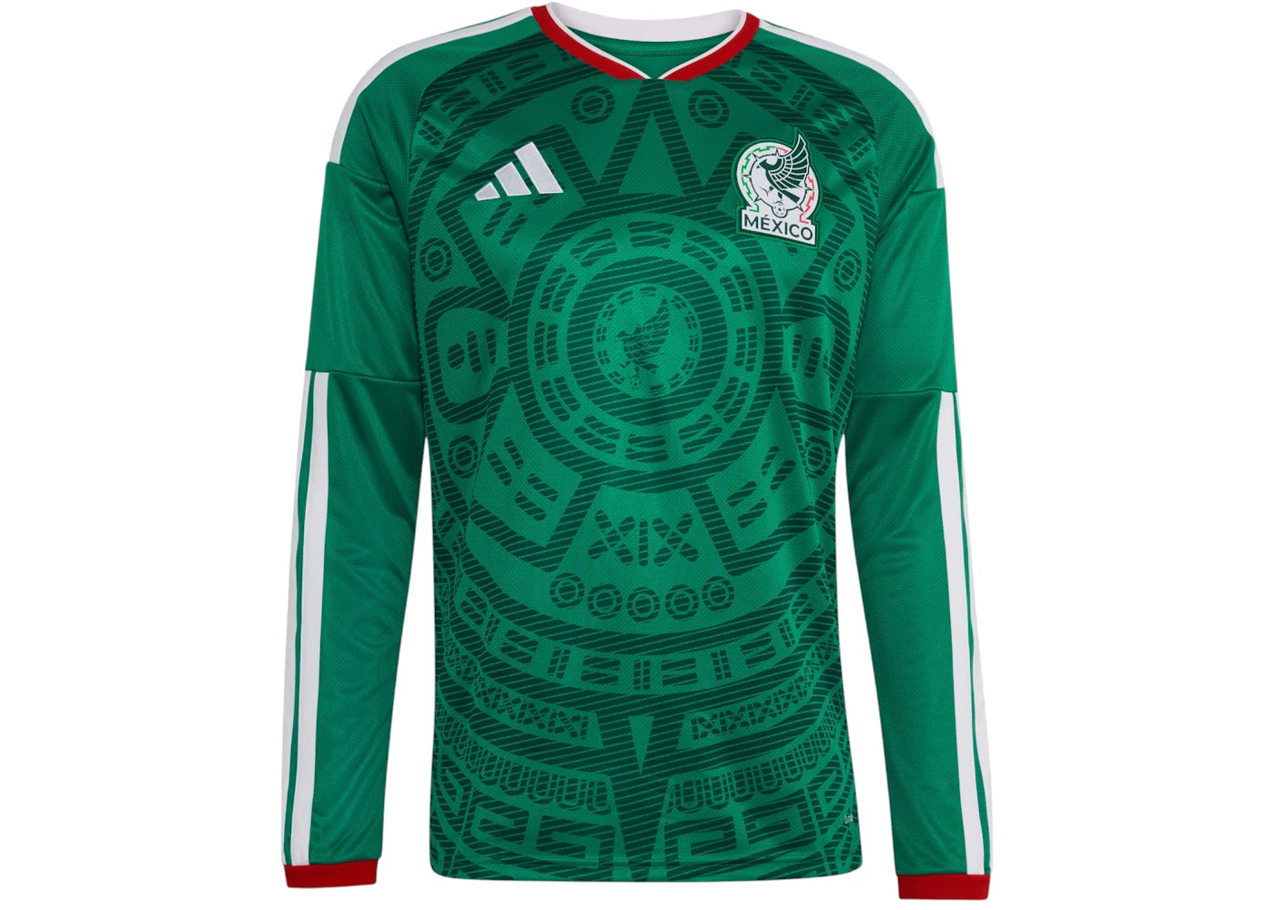 adidas Mexico 2026 Home Replica Long Sleeve Jersey Bold Green -1