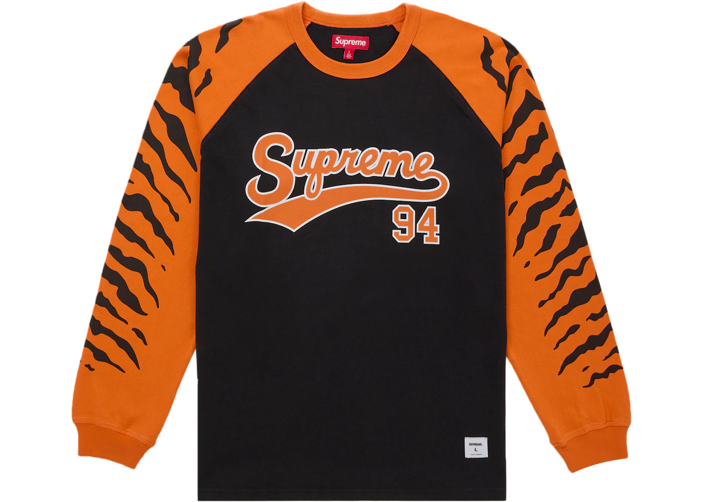 Supreme Tiger Raglan L/S Top Black -1