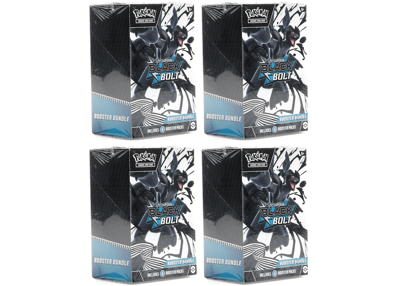 2025 Pokémon Scarlet & Violet Black Bolt Booster Bundle 4x Lot -1
