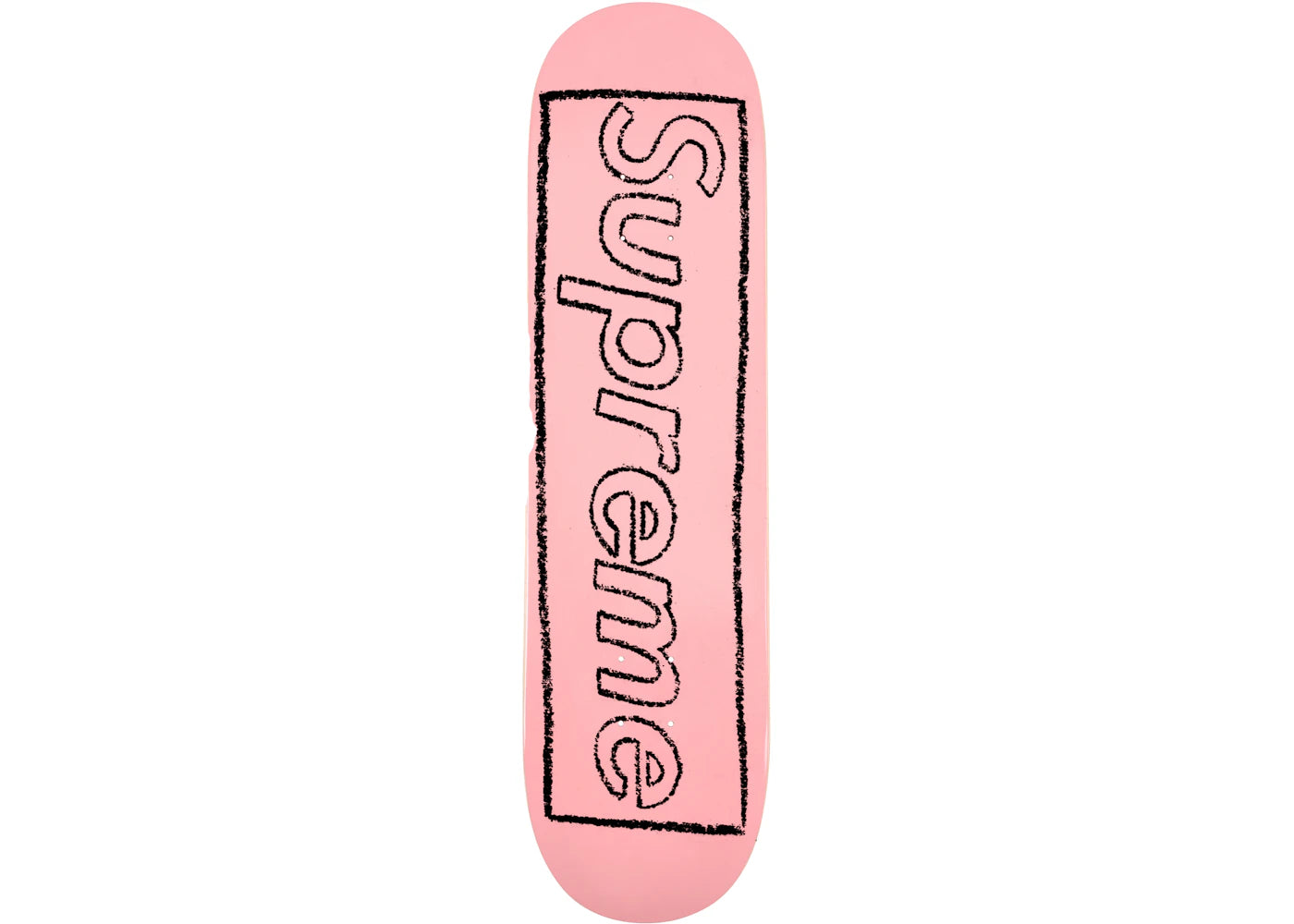 Supreme KAWS Chalk Logo Skateboard Deck Pink-1