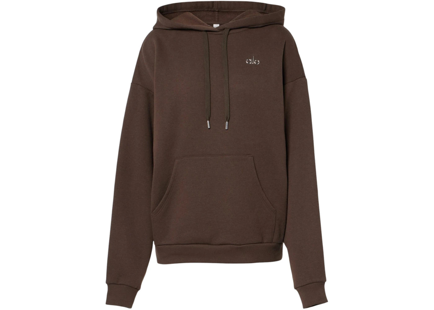 Alo Yoga Accolade Cotton-Blend Hoodie Espresso -1