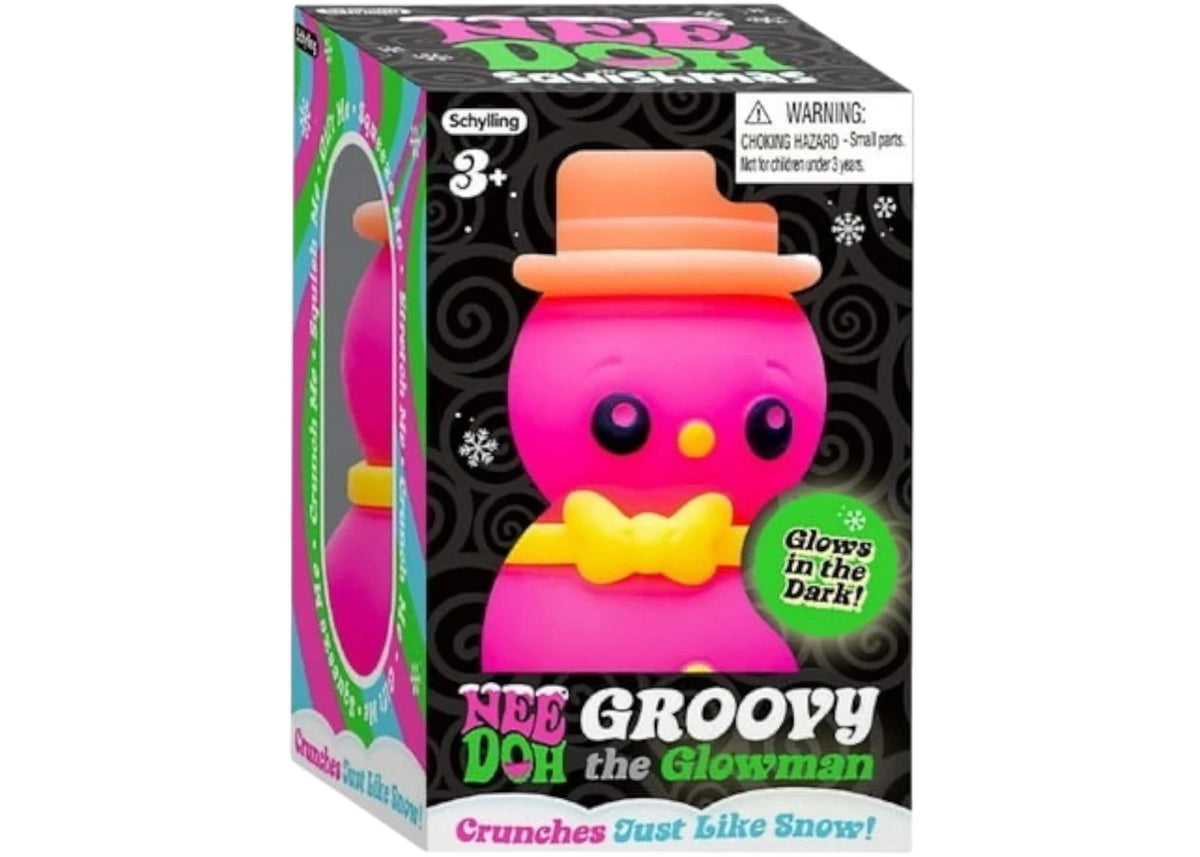 NeeDoh Groovy the Glowman Squishy Fidget Toy Pink -1