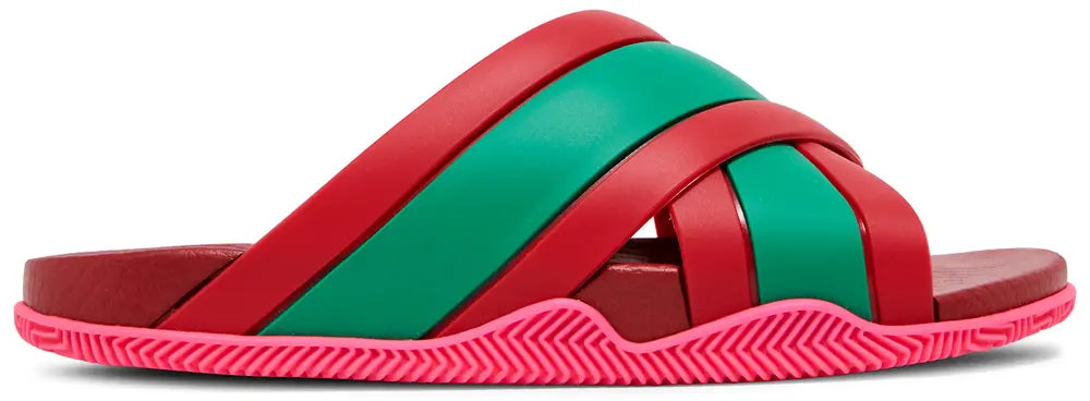 Gucci Web Slide Pink Rubber (W)