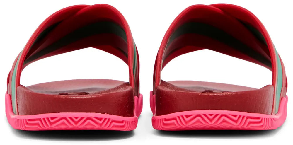 Gucci Web Slide Pink Rubber (W) hell counter