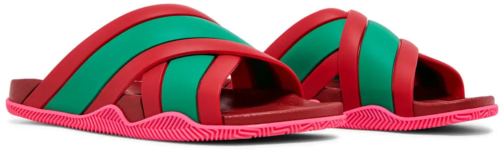 Gucci Web Slide Pink Rubber (W) pair