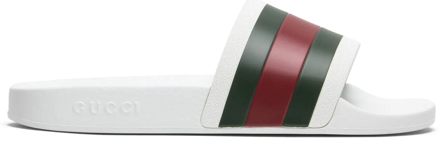 Gucci Pursuit Pool Slides White