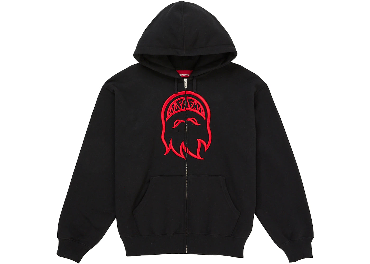 Supreme Spitfire Zip-Up Hooded Sweatshirt Black -1