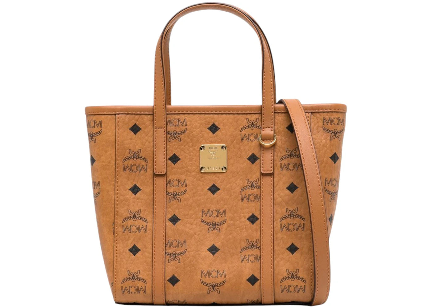 MCM Toni Vi Shopper Mni Bag Cognac -1