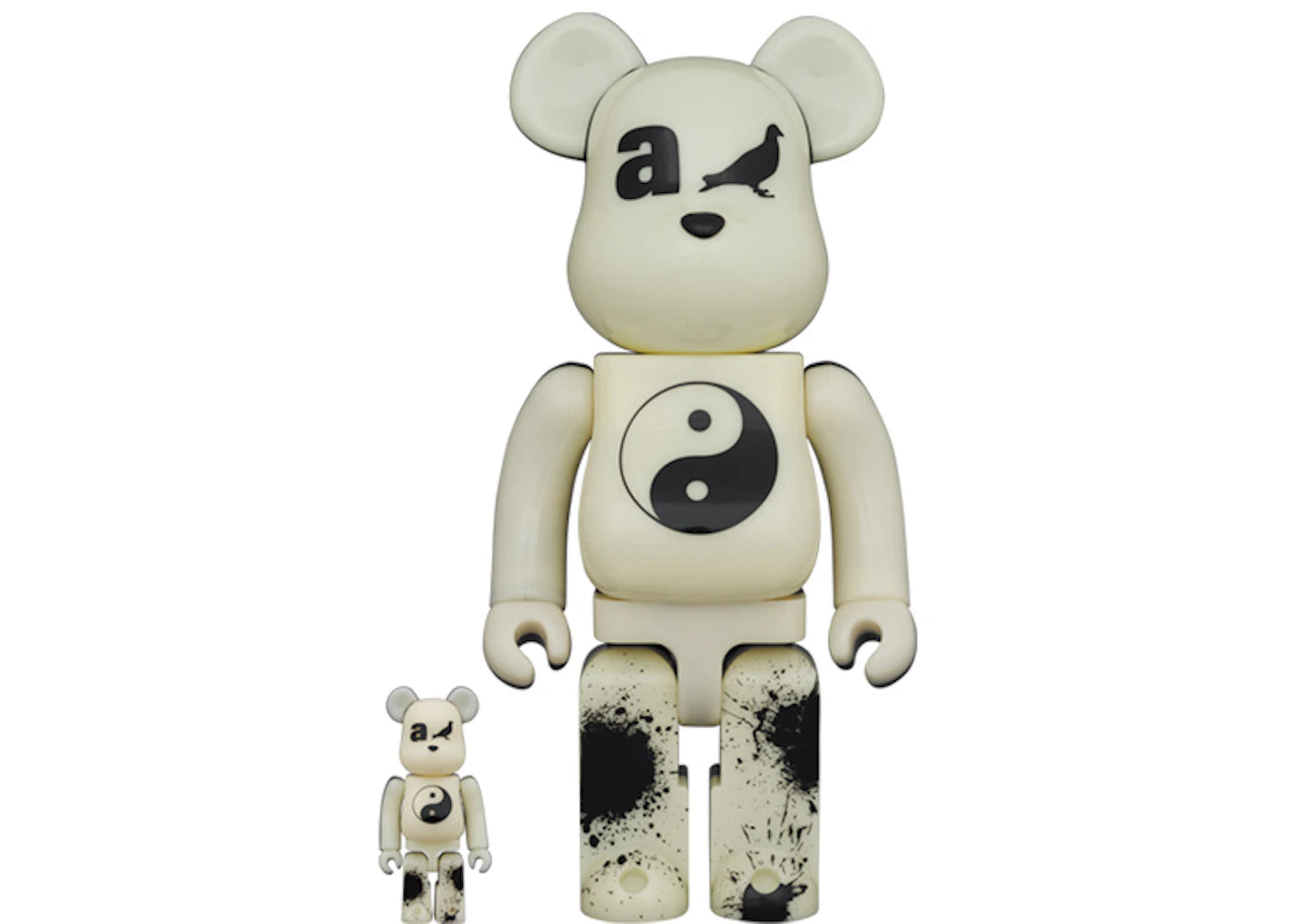 Bearbrick x atmos x Staple #4 100% & 400% Set Glow -1