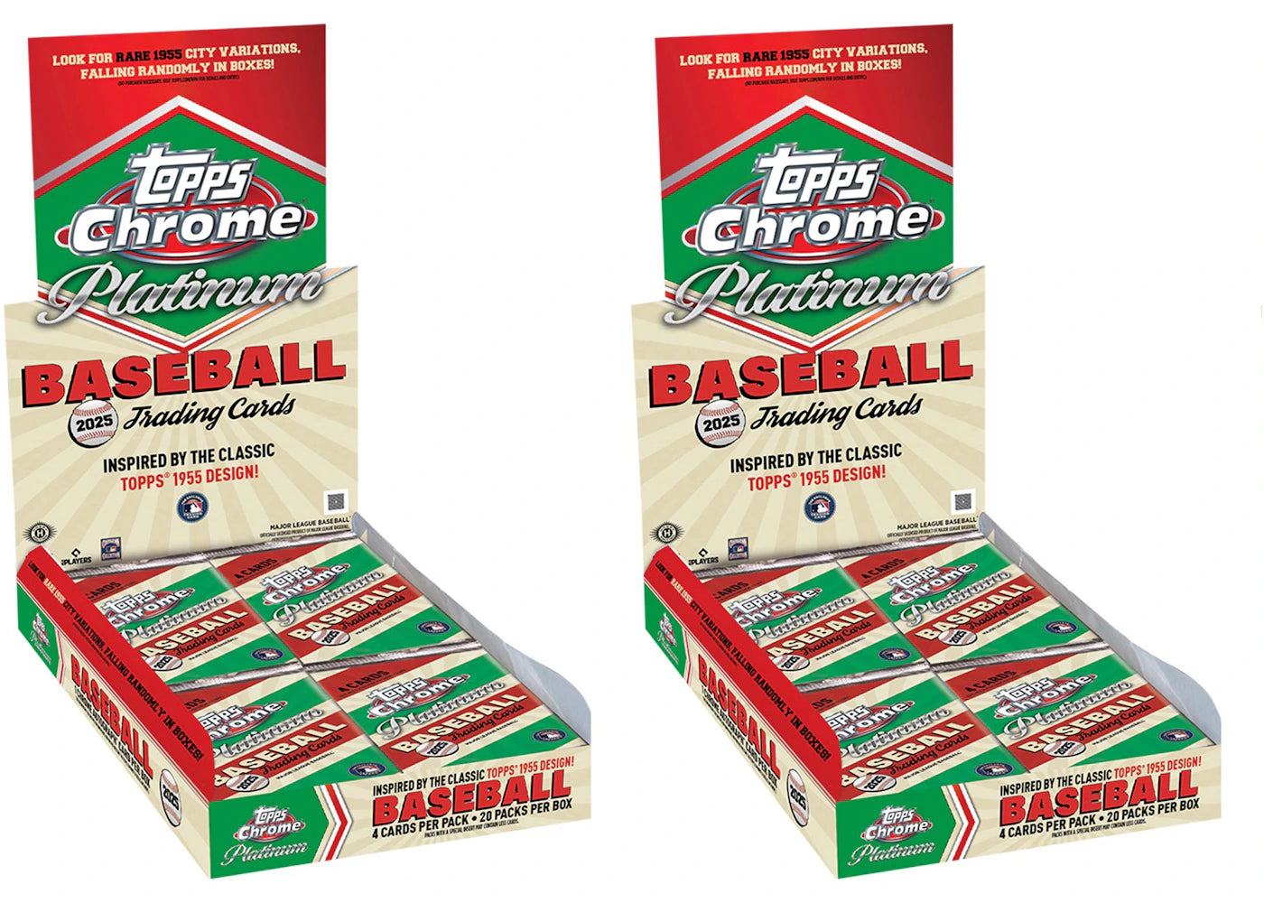 2025 Topps Chrome Platinum Baseball Hobby Box 2x Lot -1