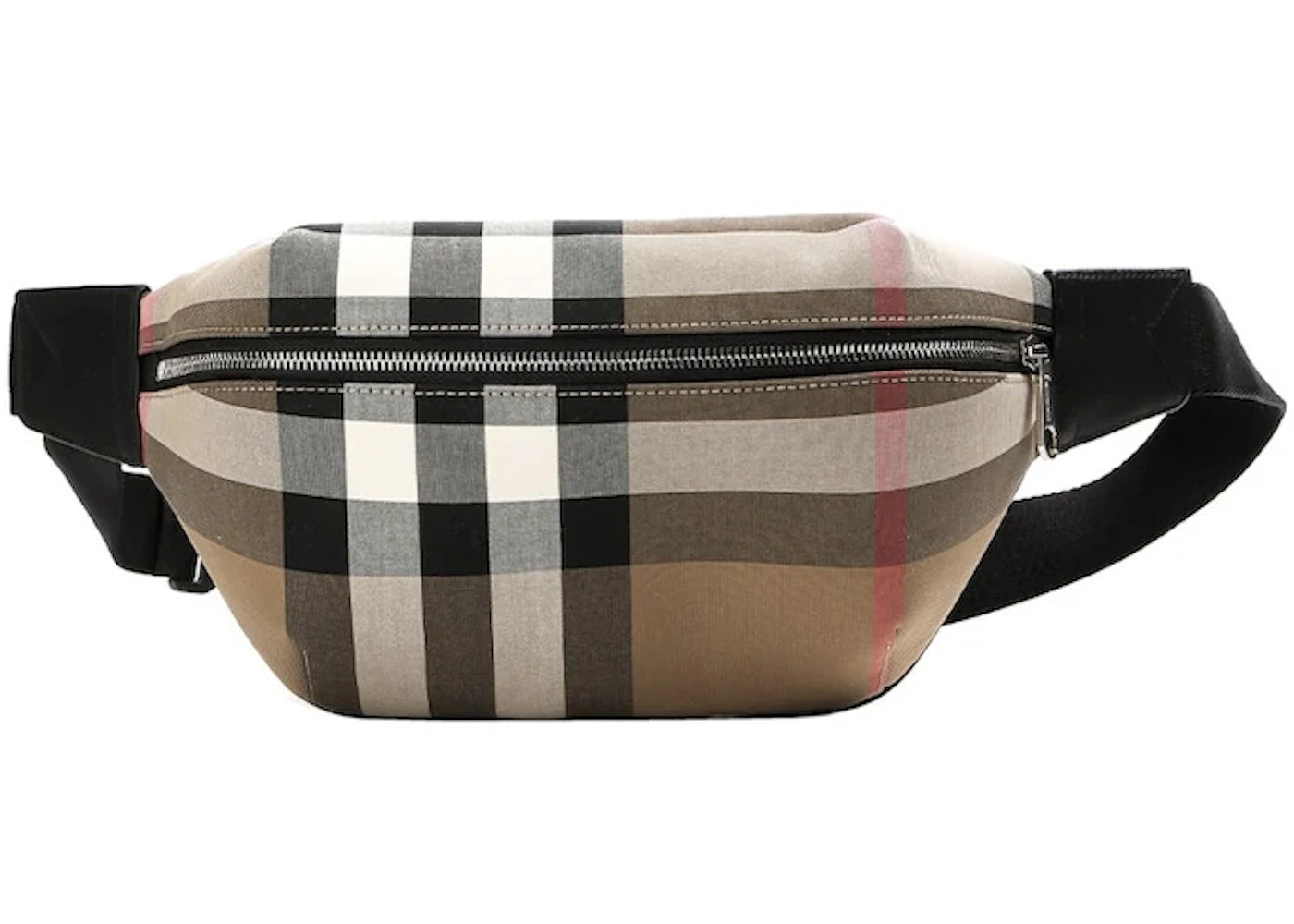 Burberry Sonny Check Canvas Bumbag Taupe Brown -1
