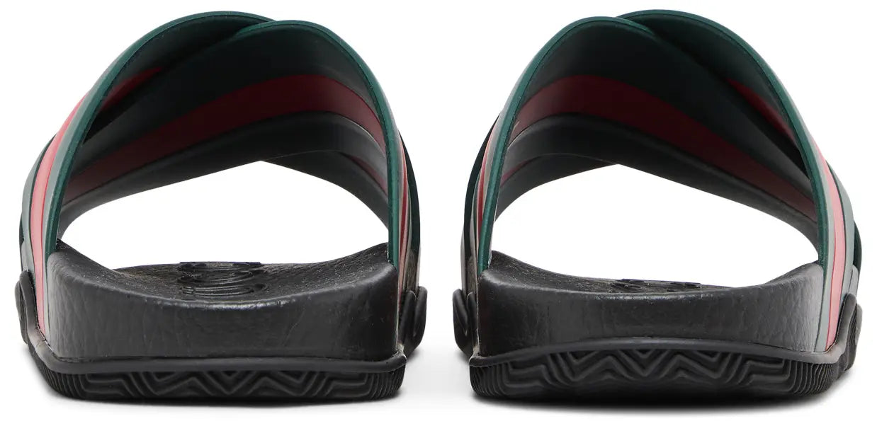 Hell counter Gucci Web Slide Black Rubber (W)