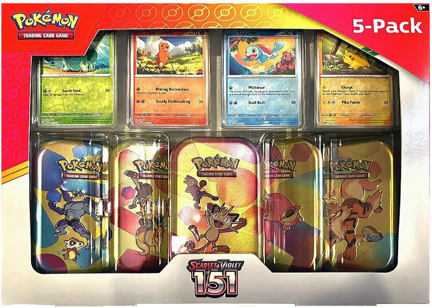 Pokémon Scarlet & Violet 151 Costco 5 Mini Tin Bundle (Tin Art Mary Vary) -1