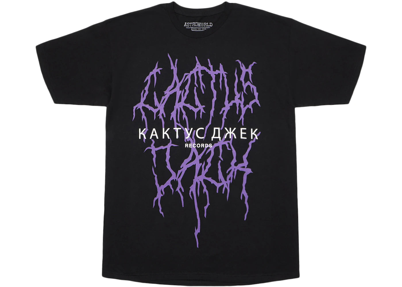 Travis Scott Dj Screw Lightning Tee Black -1