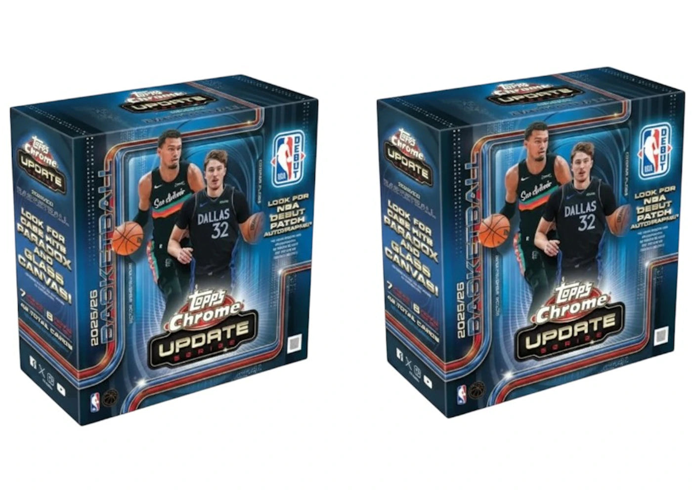 2025-26 Topps Chrome Updates Basketball Mega Box (With Seal) 2x Lot -1