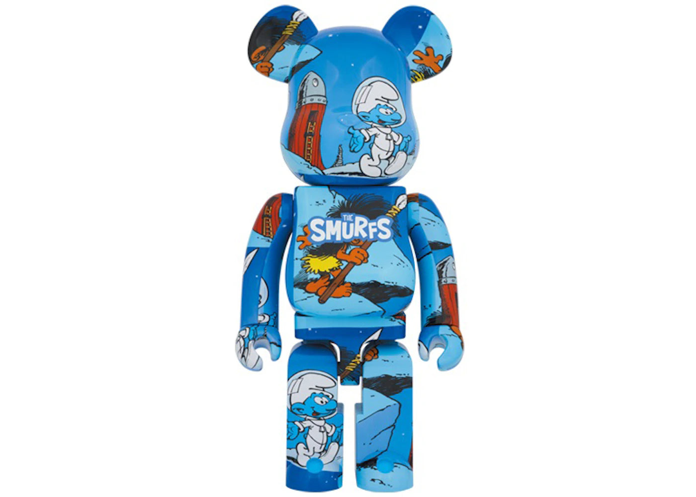 Bearbrick x The Smurfs (The Astrosmurf) 1000% Blue -1
