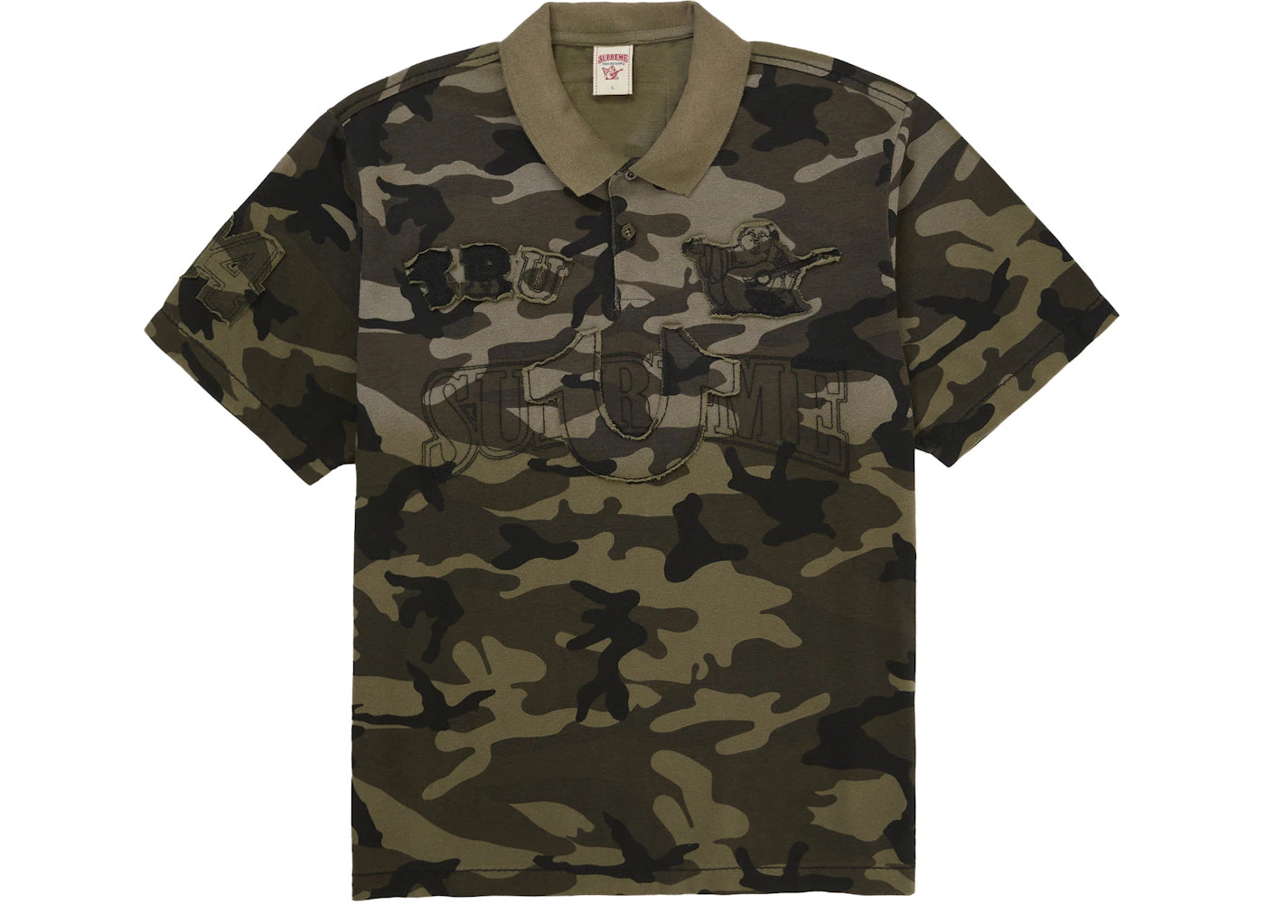 Supreme True Religion Applique Polo Woodland Camo -1