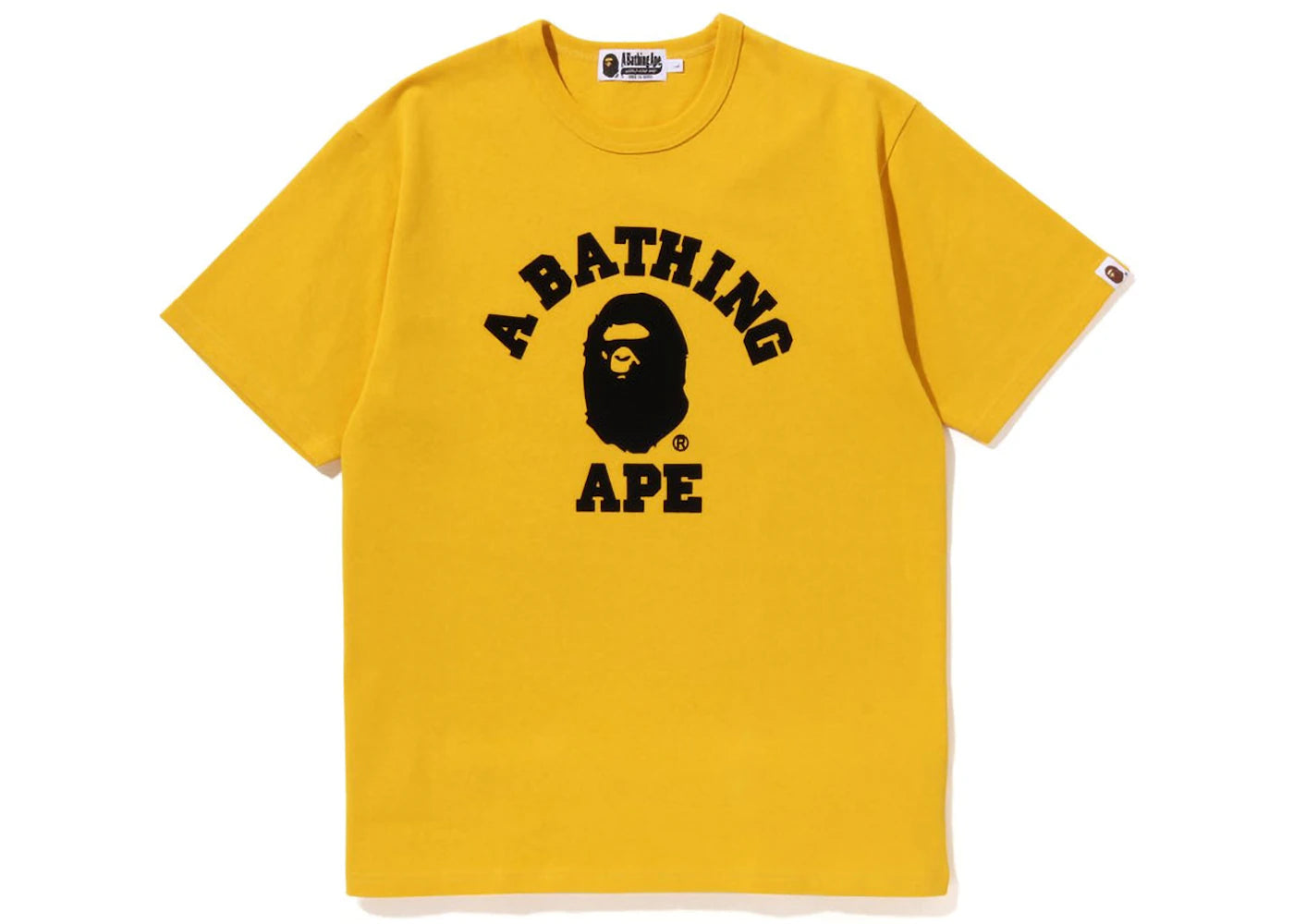 BAPE College Heavy Weight Tee Yellow -1