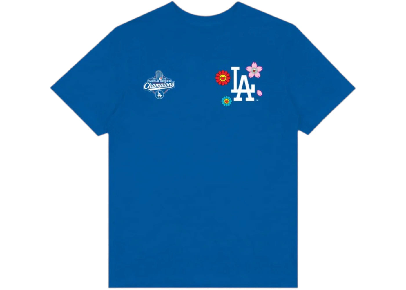 Takashi Murakami Fanatics x Los Angeles Dodgers World Series 2025 Champs T-Shirt Blue -1