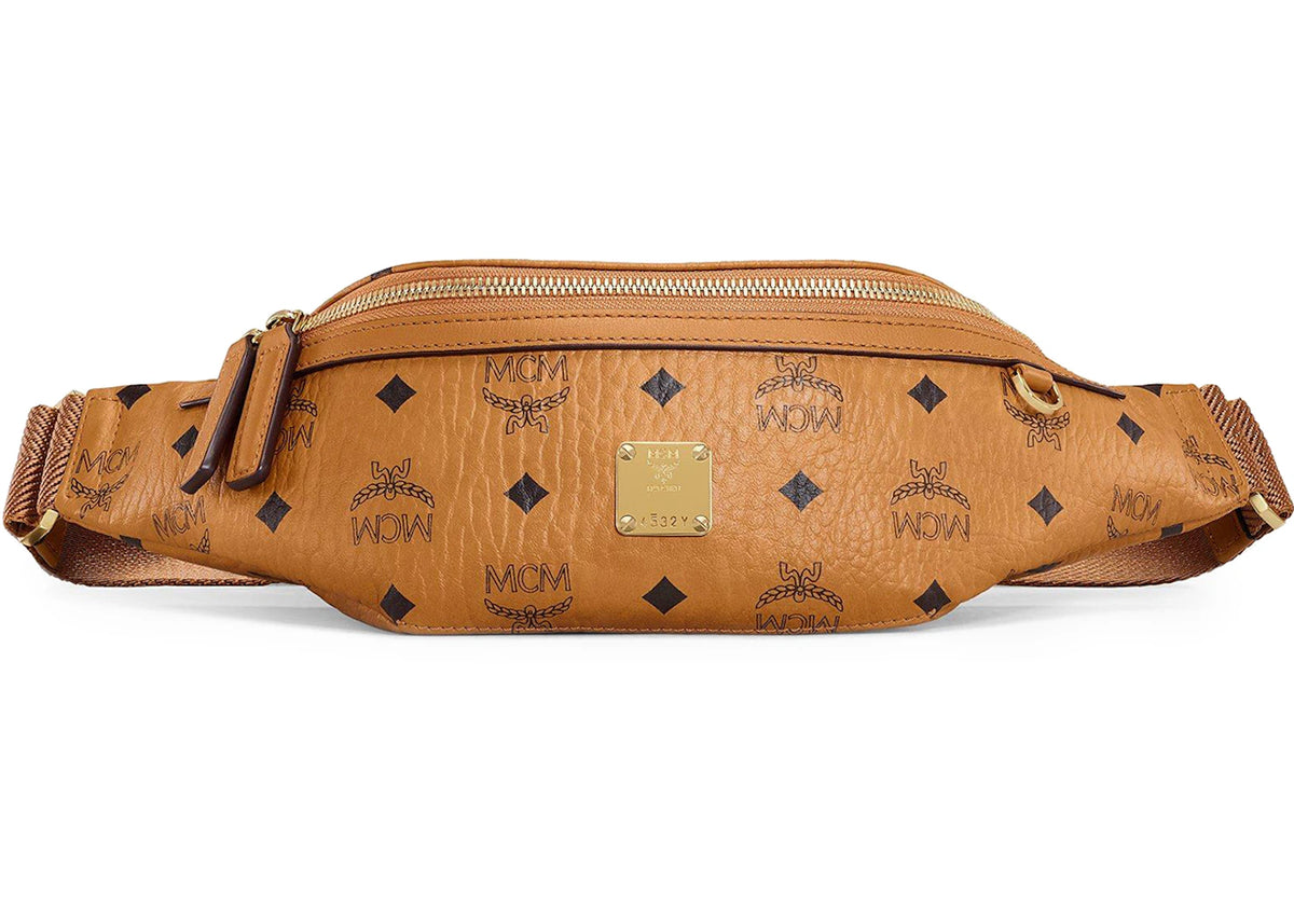 MCM Slim Fursten Belt Bag Small Visetos Cognac -1
