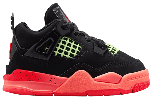 Jordan 4 Retro Black Bright Mango Barely Volt Infrared 23 -1