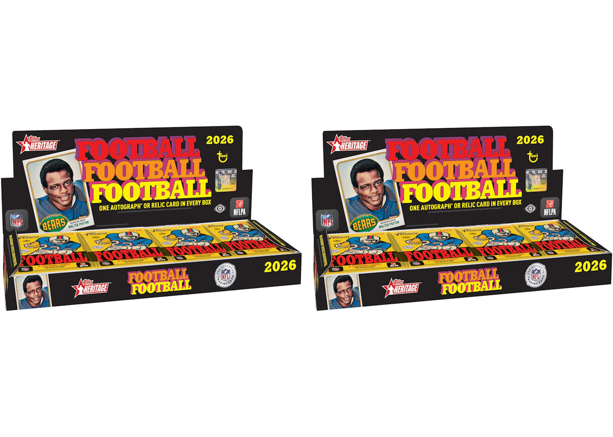 2026 Topps Heritage Football Hobby Box 2x Lot -1