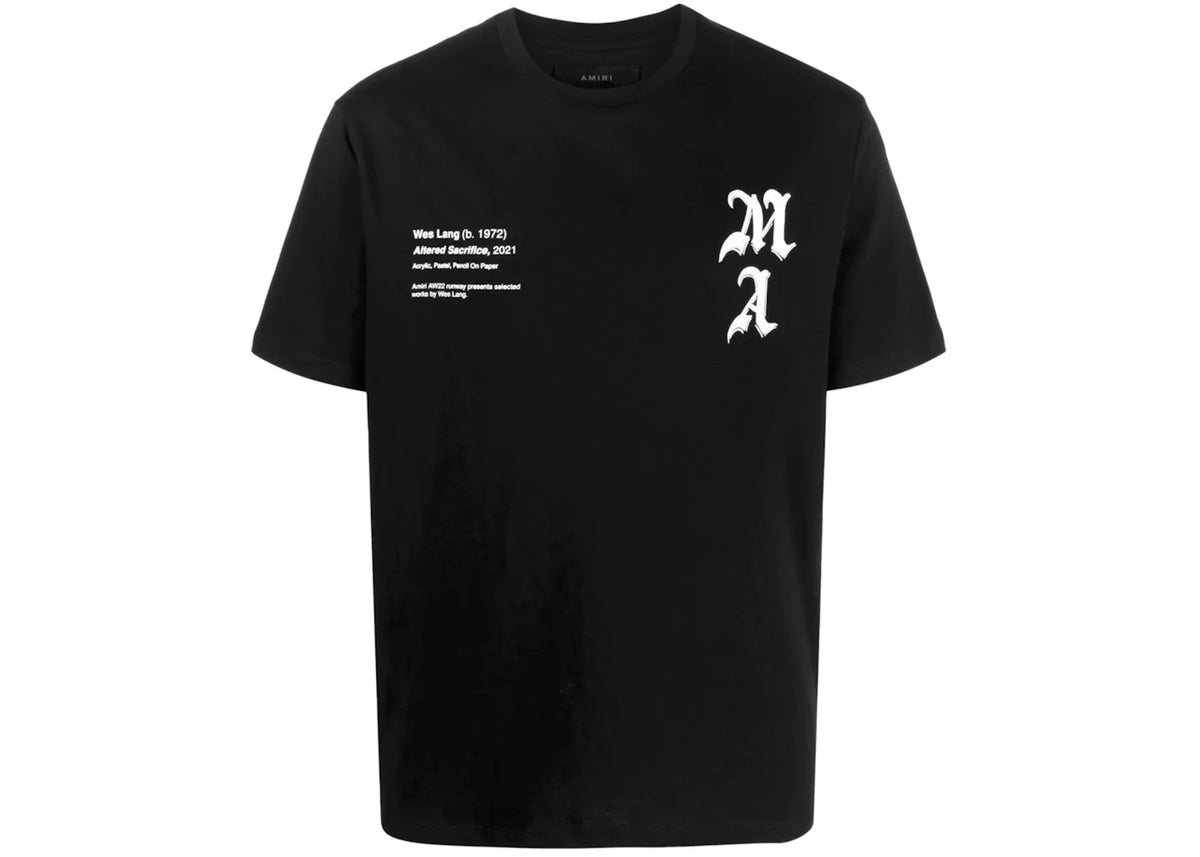 AMIRI x Wes Lang Checker Skull T-Shirt Black -1