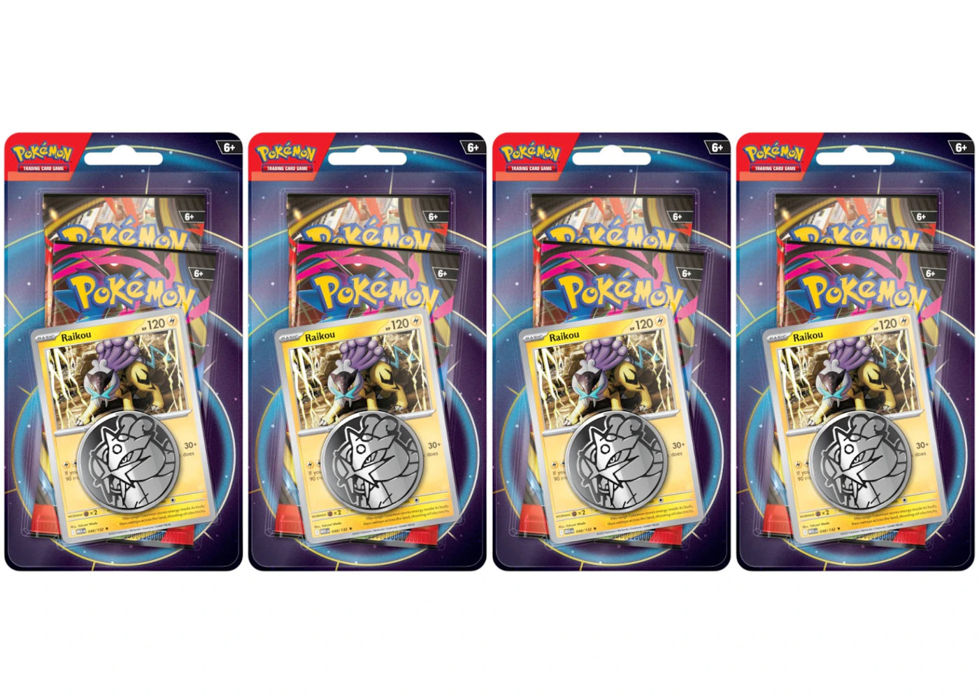 2025 Pokémon Mega Evolution Raikou 2 Booster Blister Pack 4x Lot -1