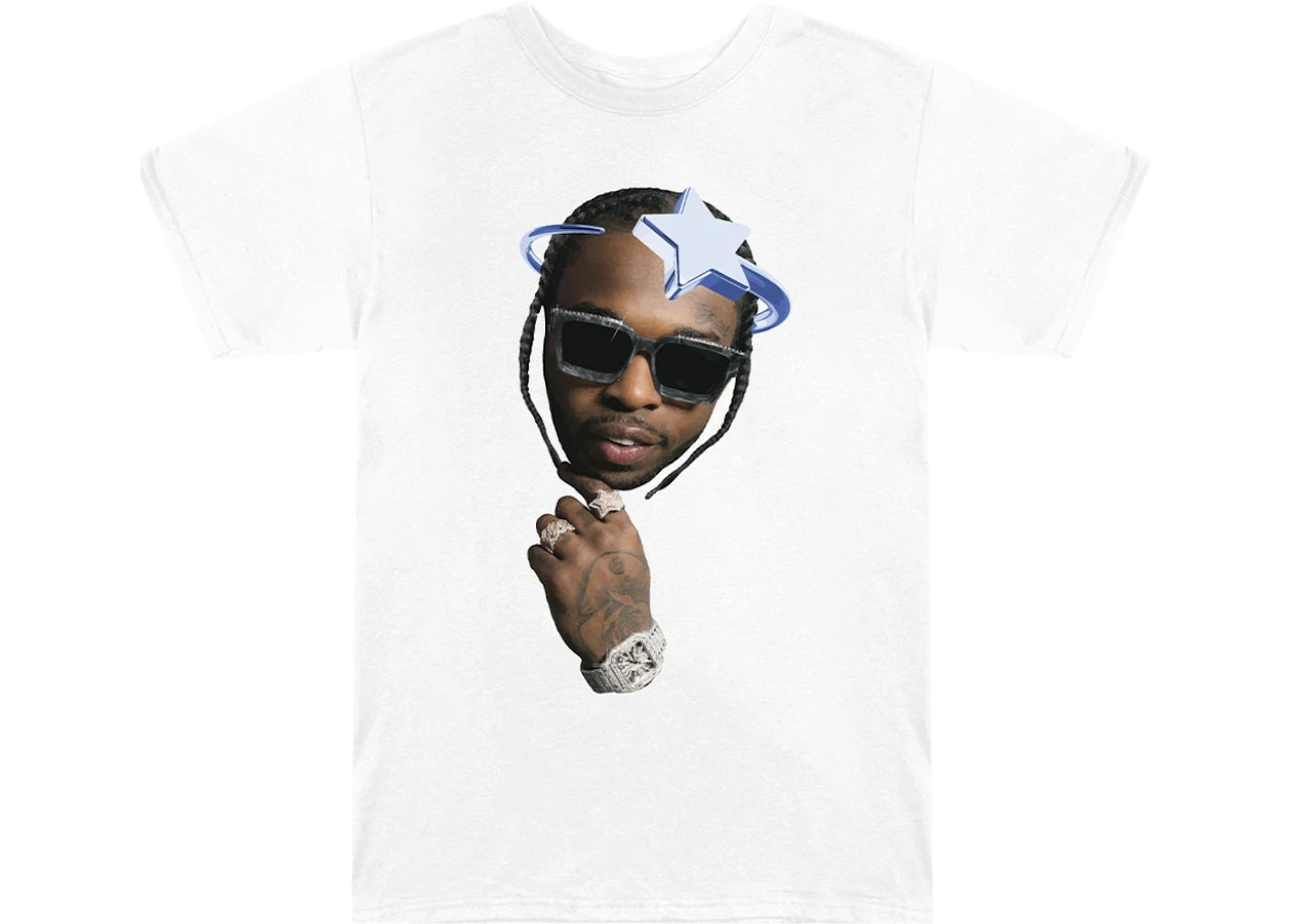 Pop Smoke x Vlone Halo T-Shirt White -1