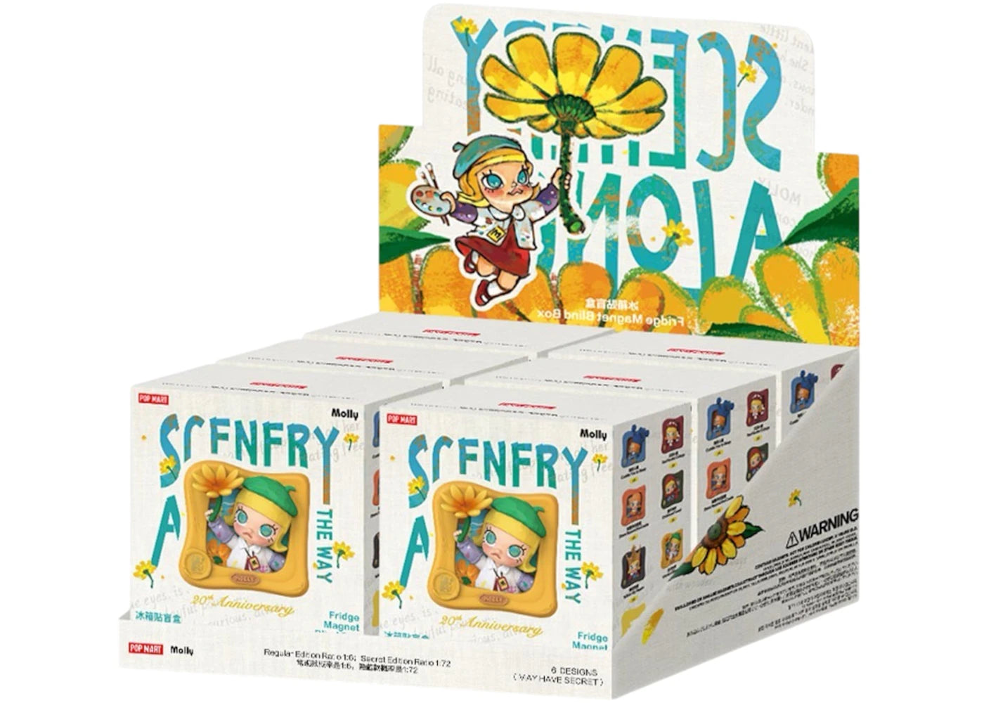 Pop Mart MOLLY Scenery Along the Way Series Fridge Magnet Sealed Case (12 Blind Box) -1