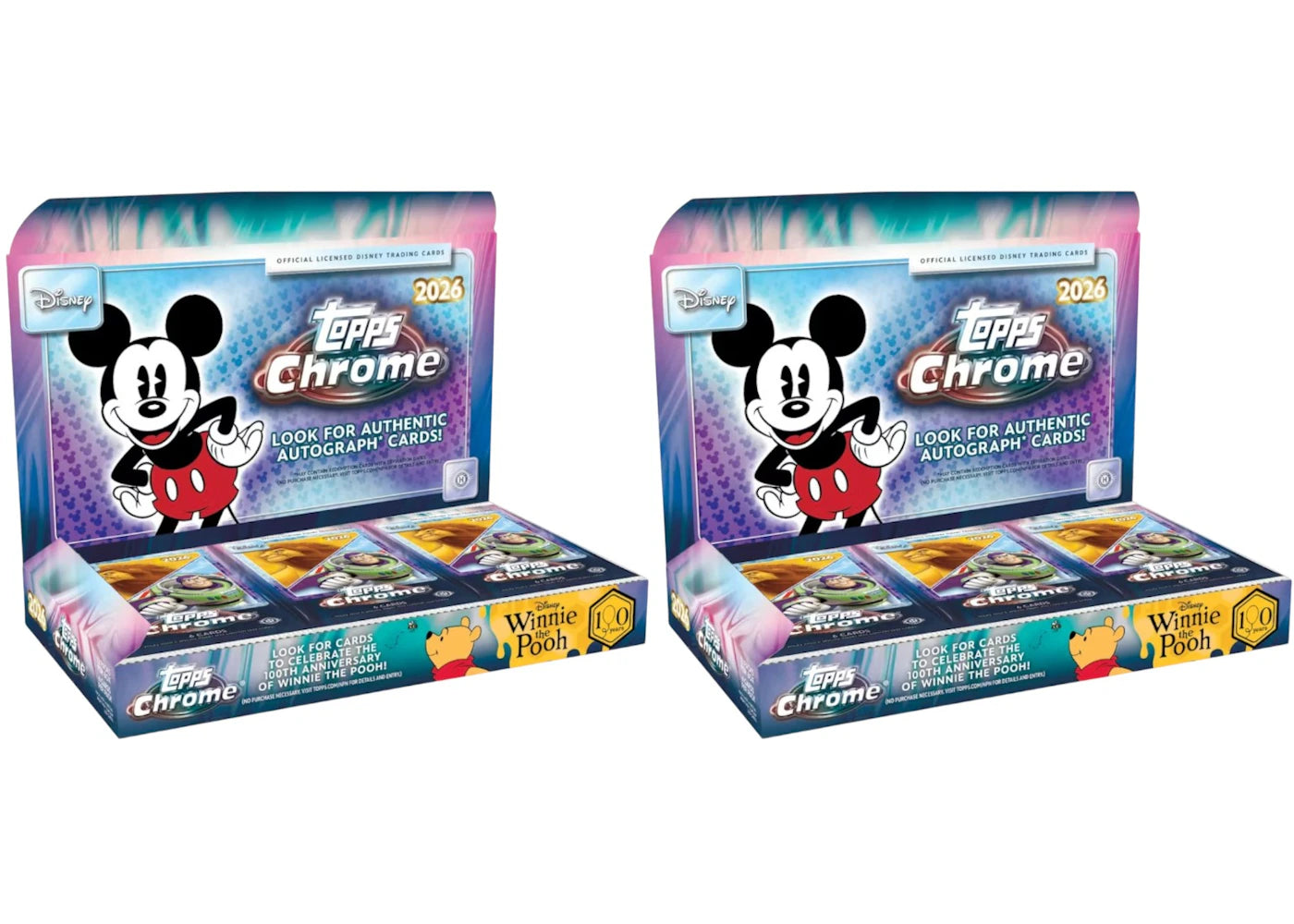 2026 Topps Chrome Disney Hobby Box 2x Lot -1