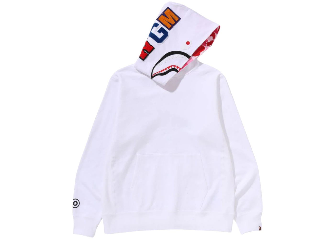 BAPE ABC Camo Shark Pullover Hoodie (SS25) White -1