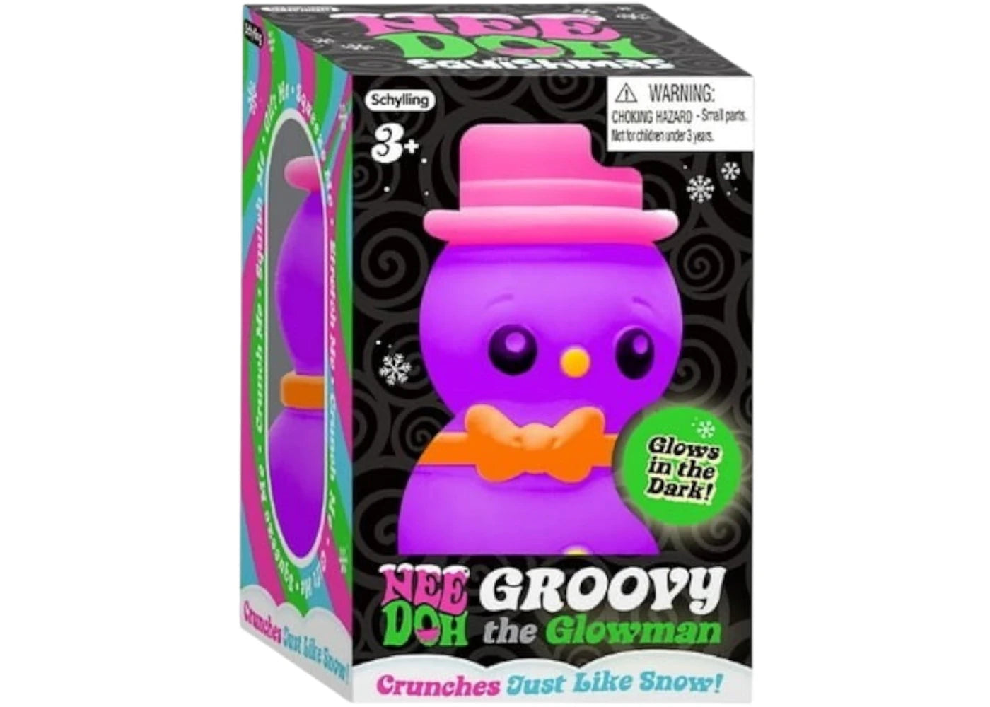 NeeDoh Groovy the Glowman Squishy Fidget Toy Purple -1
