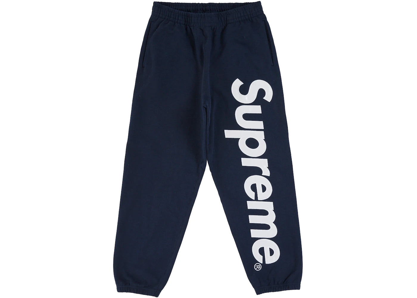 Supreme Satin Applique Sweatpant (SS26) Washed Navy -1