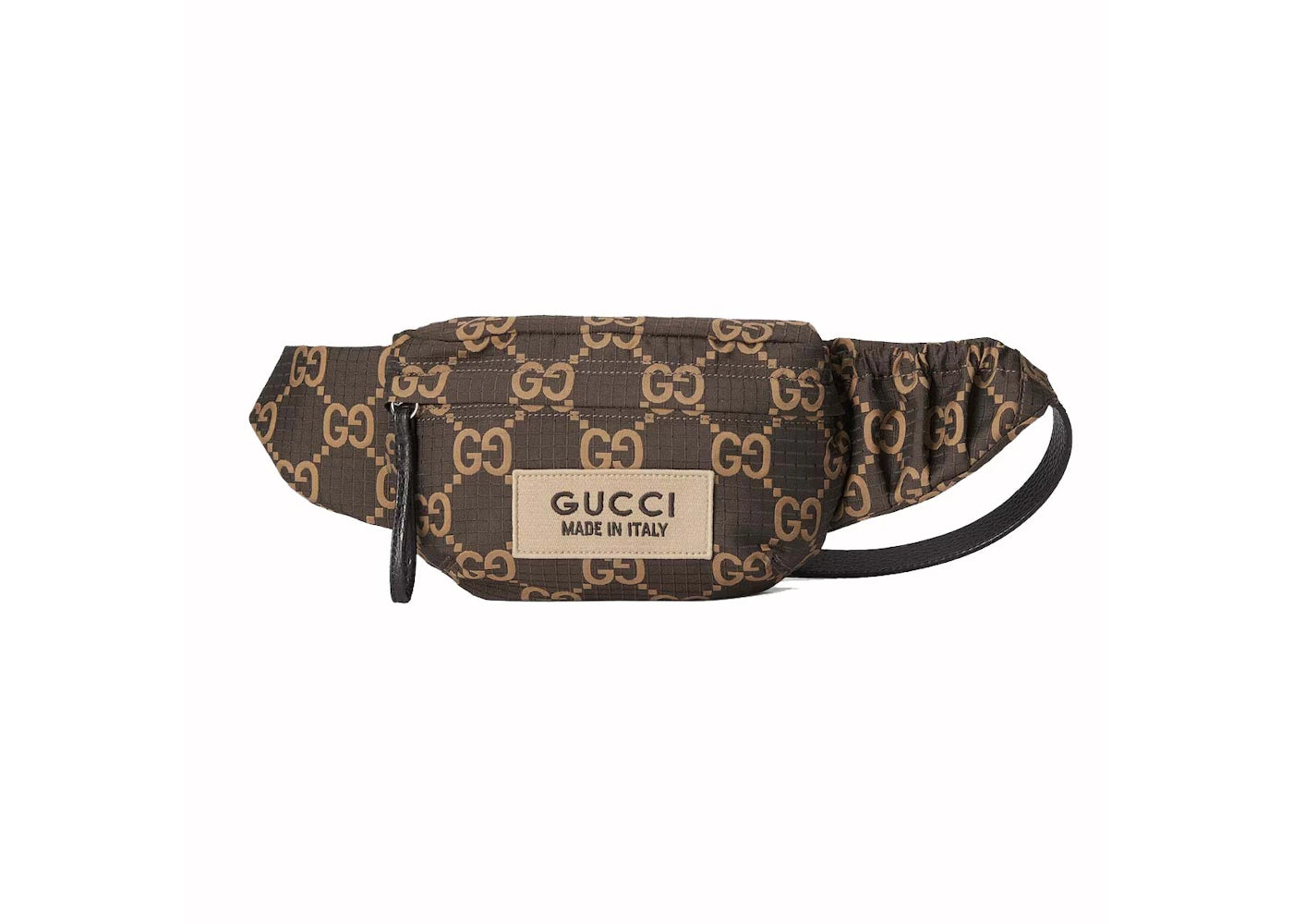 Gucci Large GG Polyester Belt Bag Ebony/Beige -1