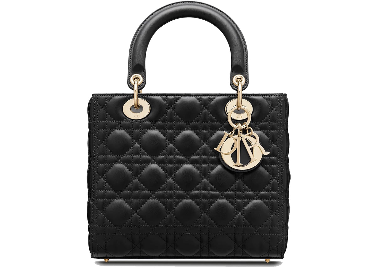 Dior Lady Dior Bag Cannage Lambskin Medium Black -1