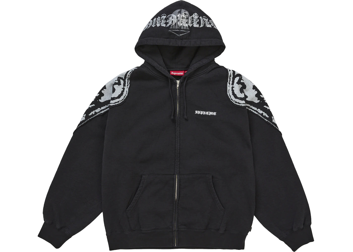 Supreme Wings Zip Up Hooded Sweatshirt (FW25) Black -1