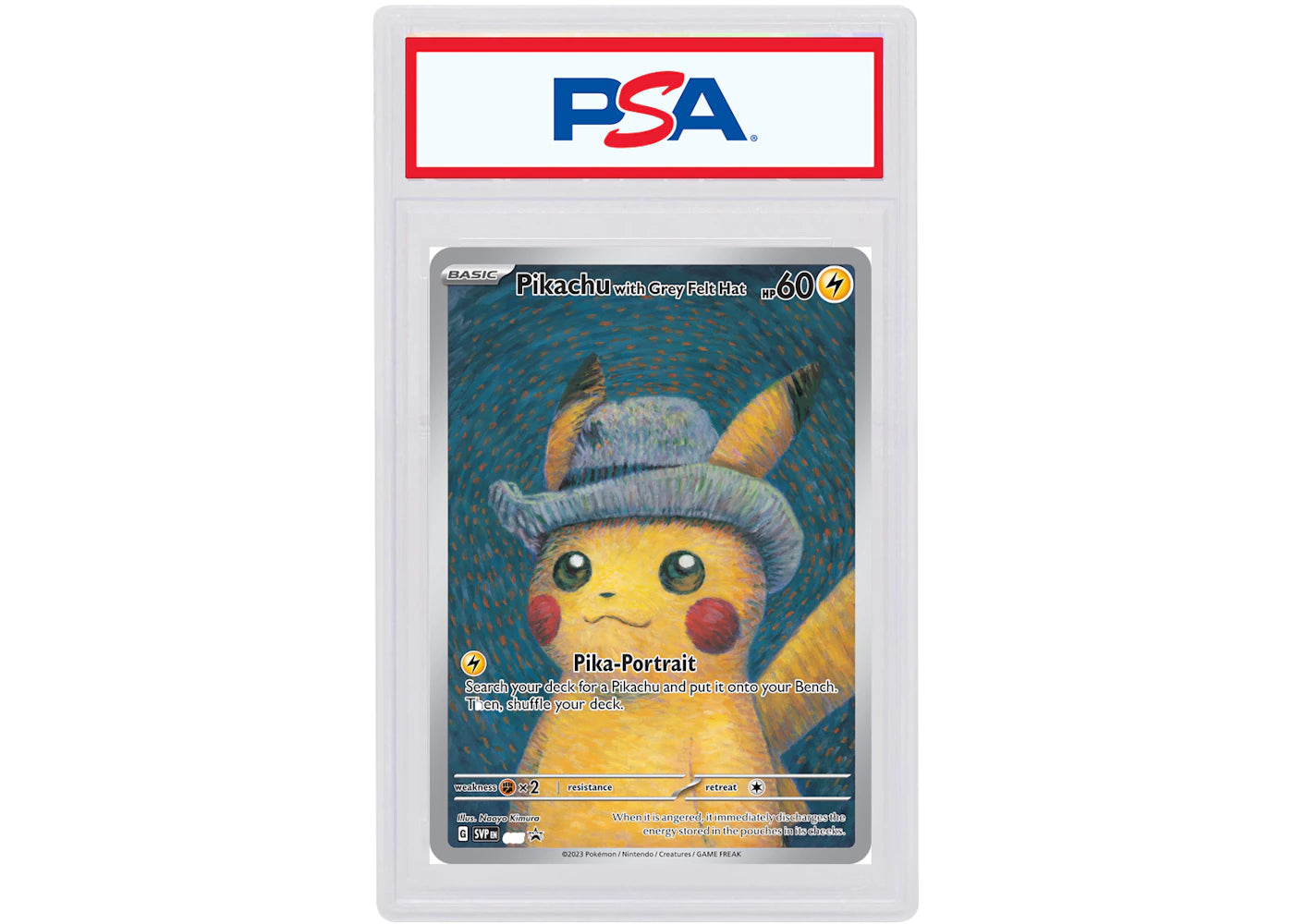Pokémon TCG x Van Gogh Museum Pikachu with Grey Felt Hat (PSA or BGS Graded) -1