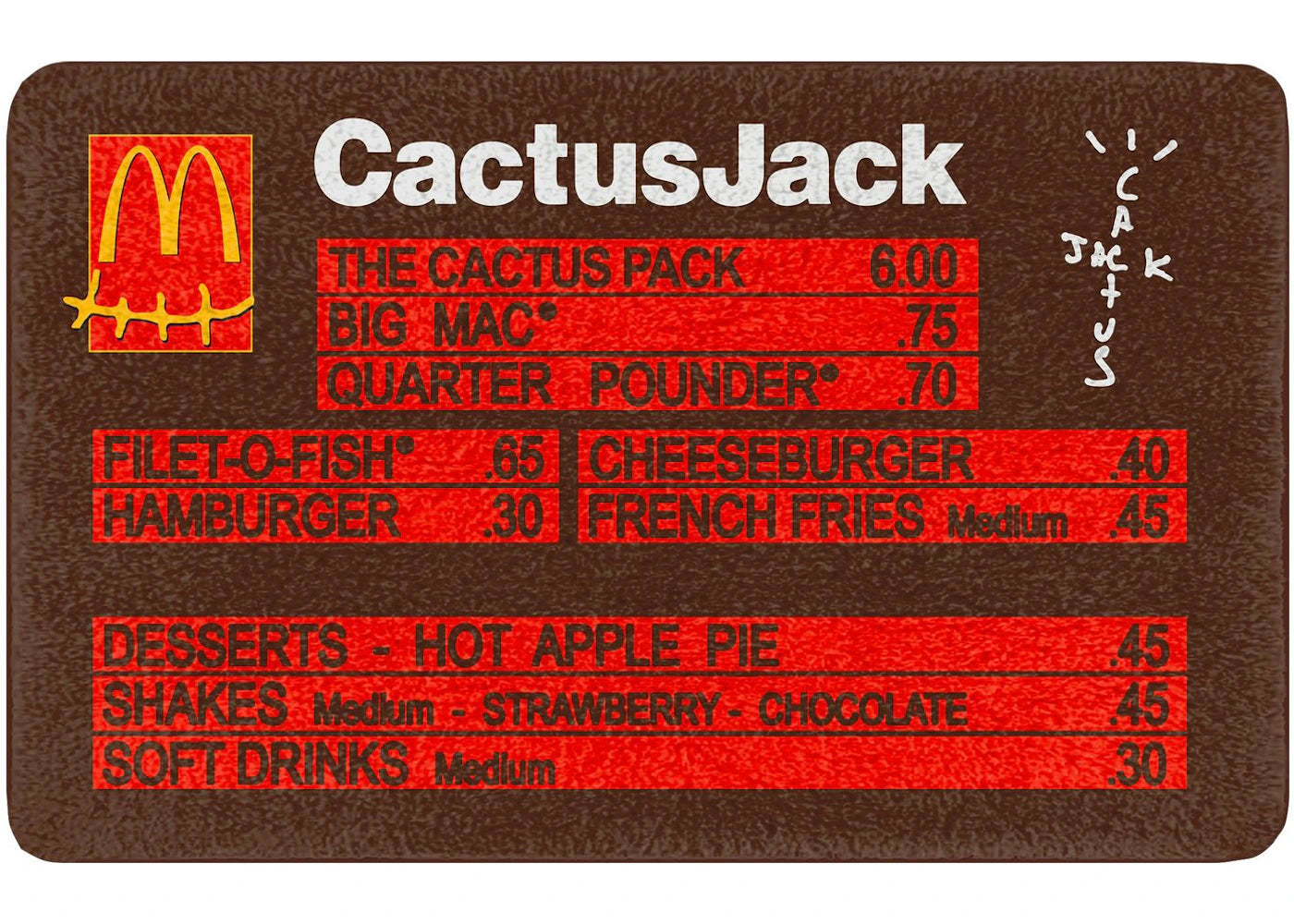 Travis Scott x McDonalds CJ Menu Rug -1